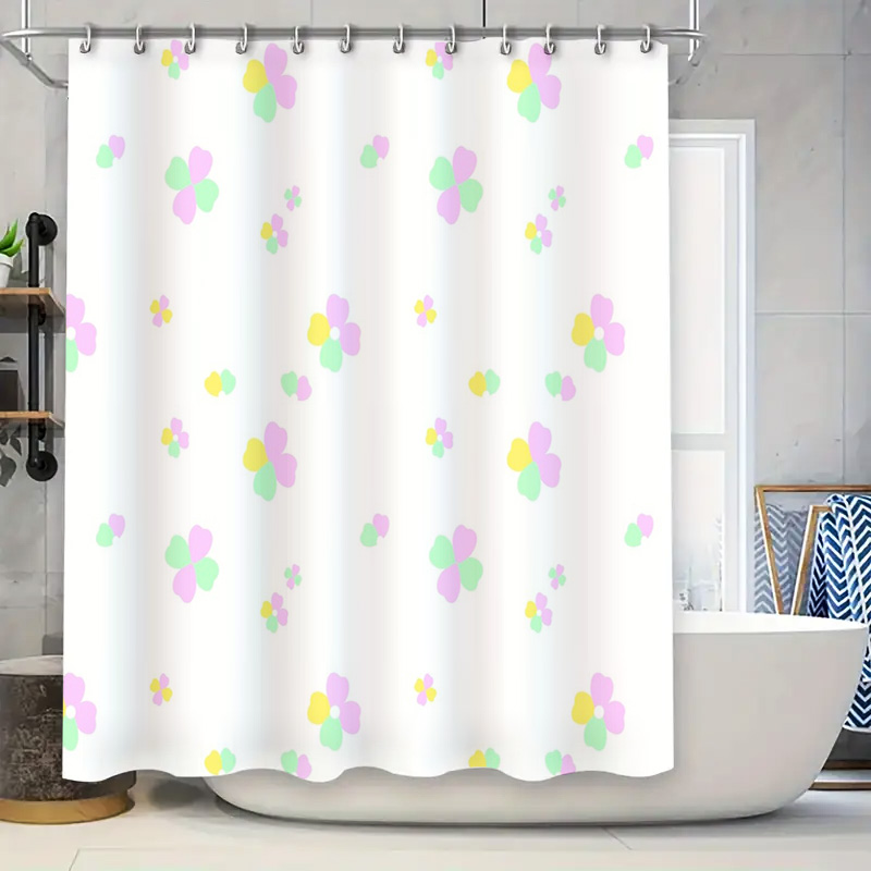 Home Textiles Europe - Floral Shower Curtain Botanical Pattern Waterproof