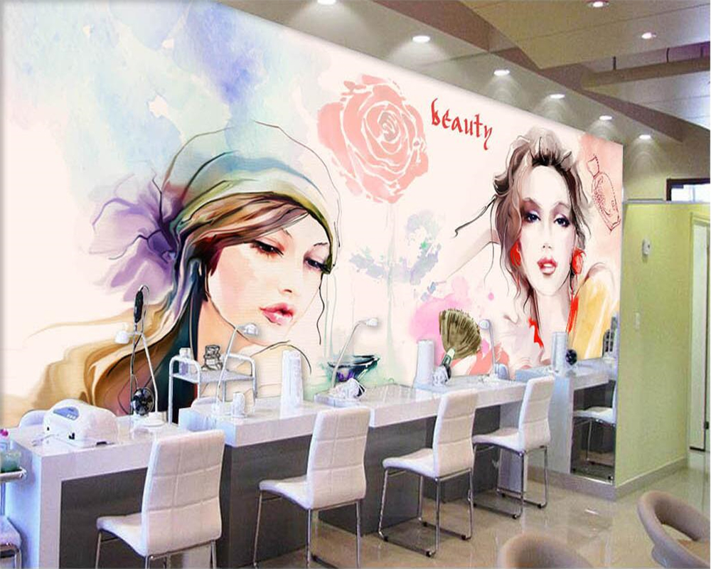 Home Textiles Store - Customized products wallpaper watercolor beauty beauty