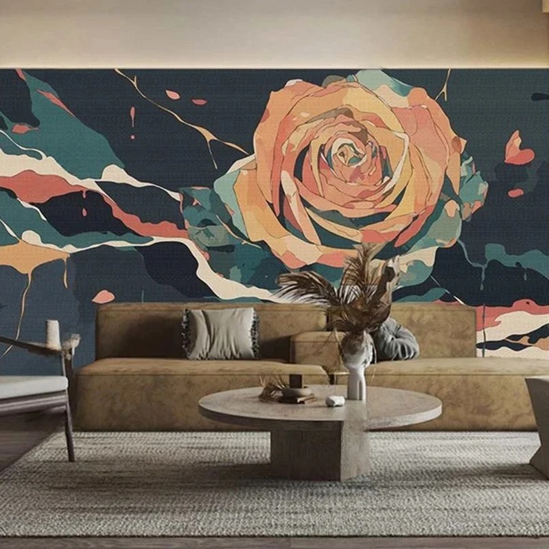 Home Textiles Photos - Custom Photo Mural Modern Oil Painted