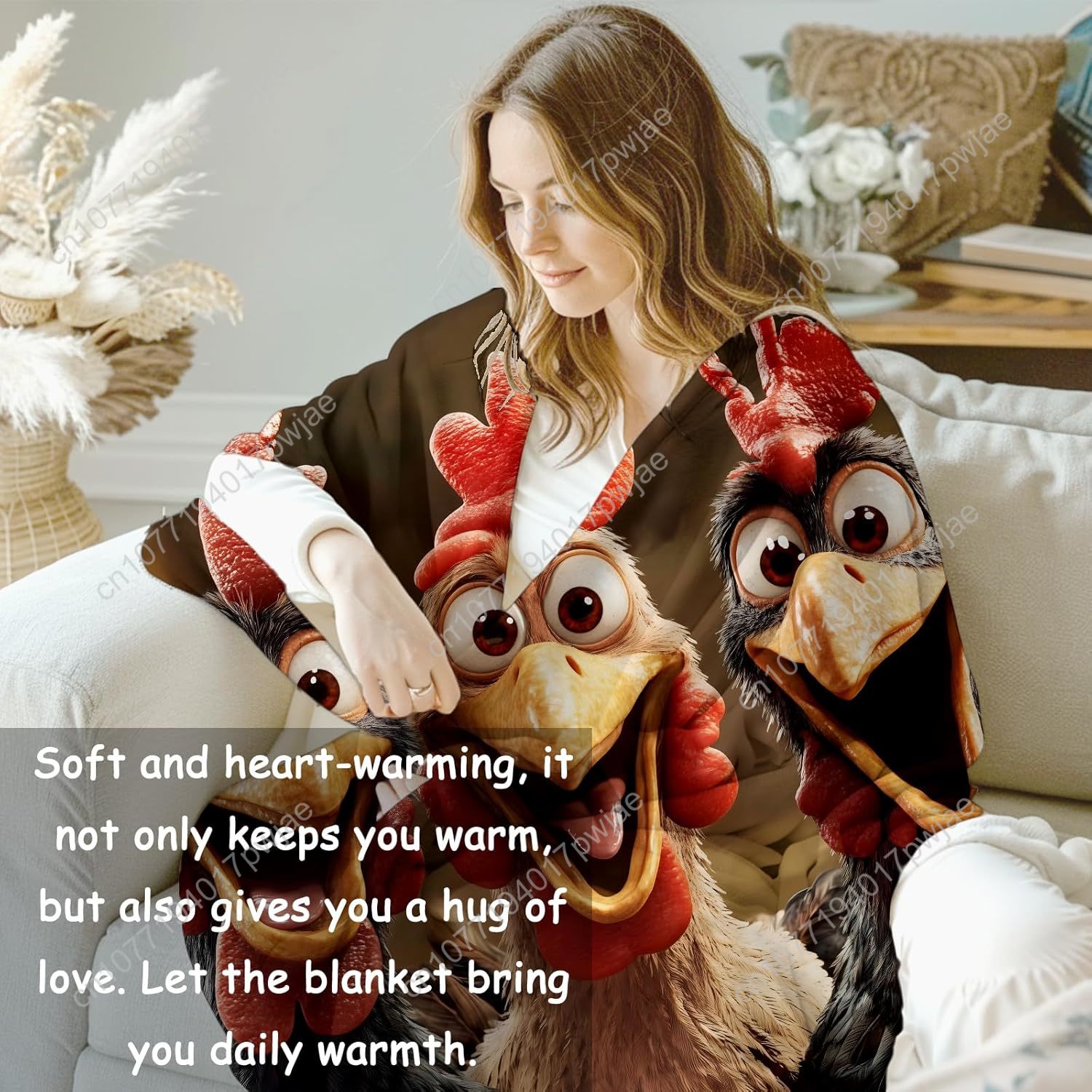 Chickens Blanket Gifts for Wom - Home Of Textiles reseña y precio