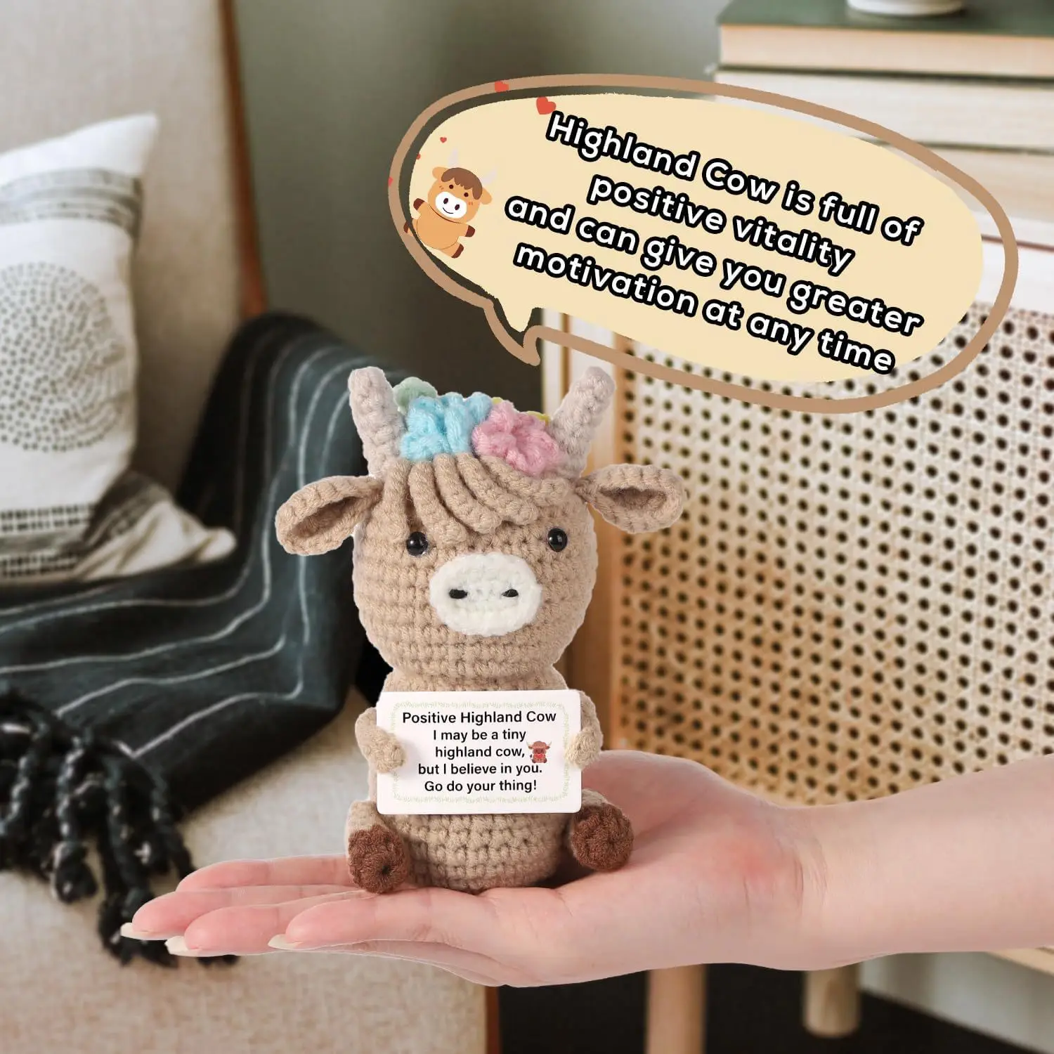 Crochet Emotional Cow Doll Dec - Home Textiles Europe reseña y precio