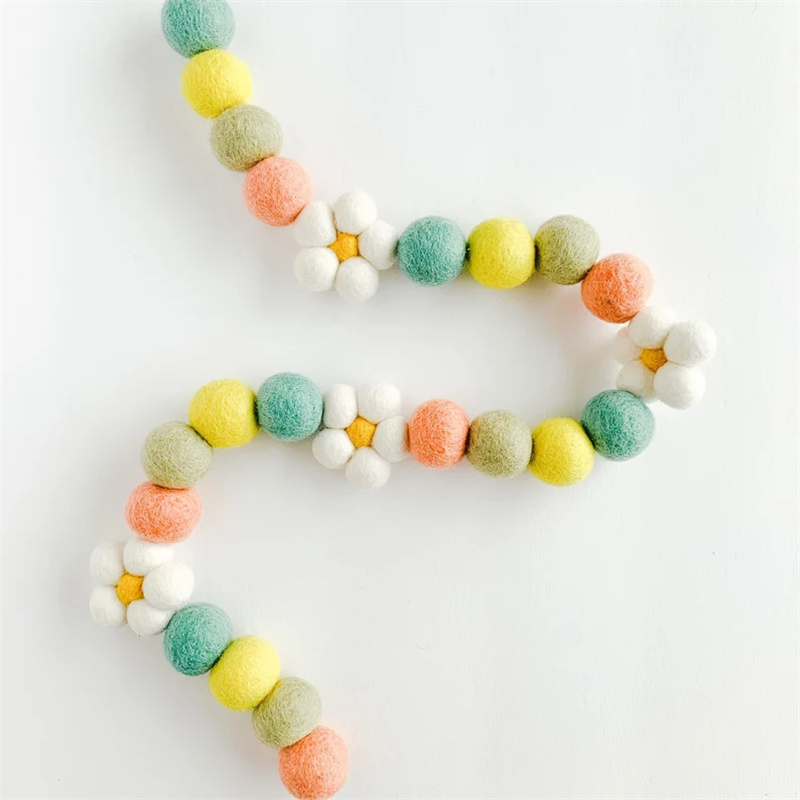 Ins Wool Felt Balls Daisy Flow - Home Textiles Photos reseña y precio