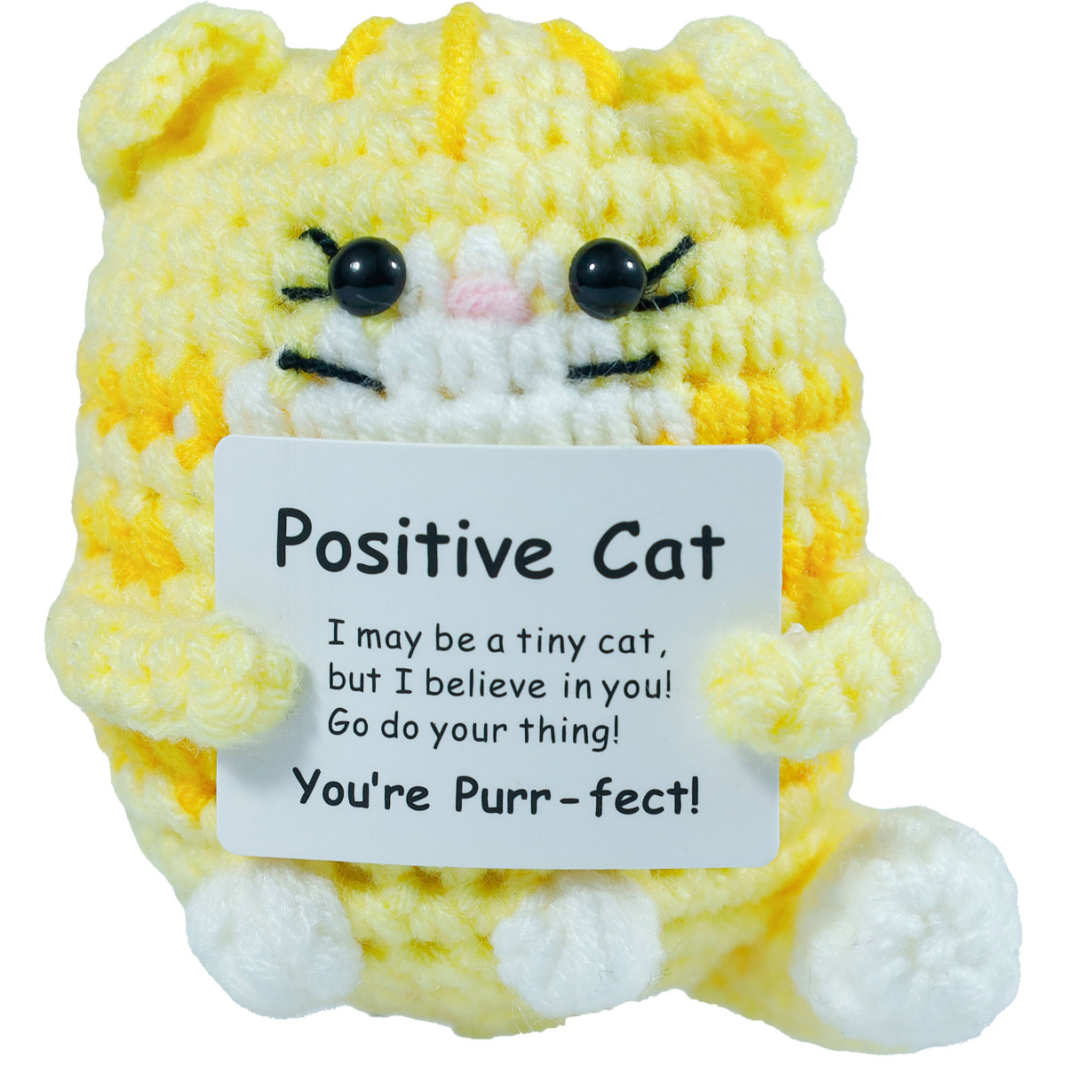 Funny Crochet Positive Cat Dol - Home Textiles Europe reseña y precio