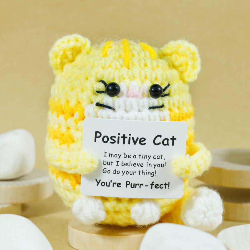 Funny Crochet Positive Cat Dol - Home Textiles Europe reseña y precio