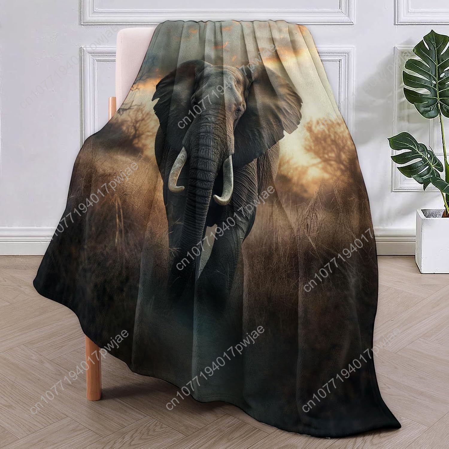 Elephant Fleece Blanket, Reali - Home Of Textiles reseña y precio