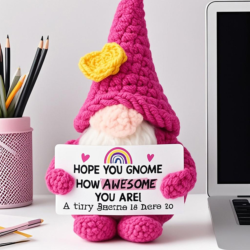 Positive Energy Crochet Gnome  - Home Textiles Today reseña y precio