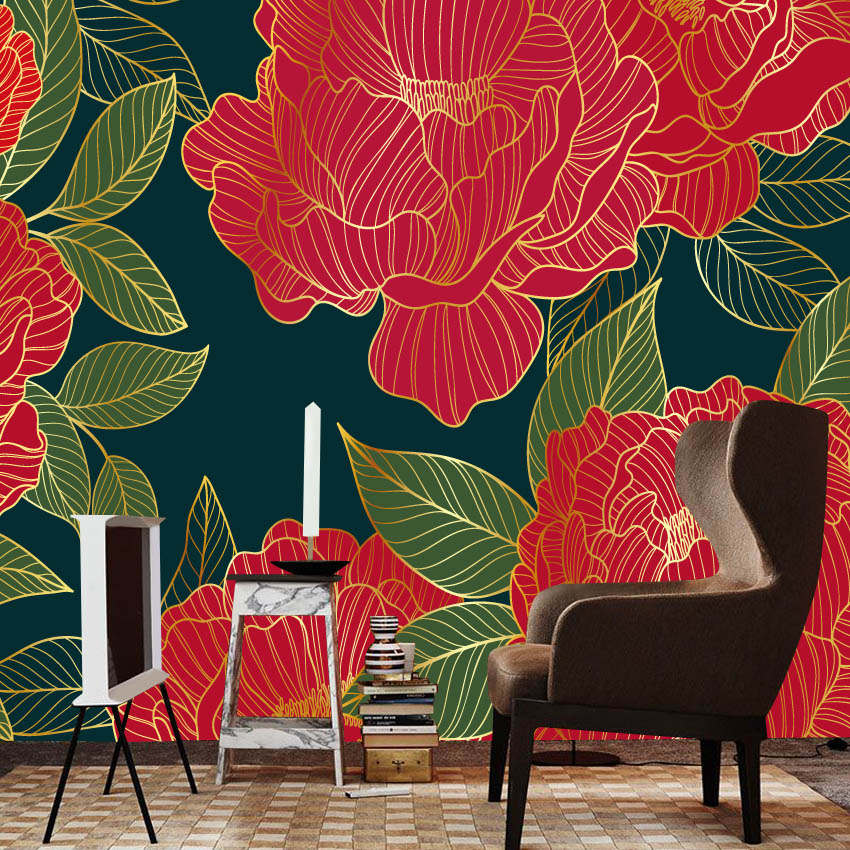 20+ Floral Red Peony Nature Ph - Home Textiles Photos reseña y precio