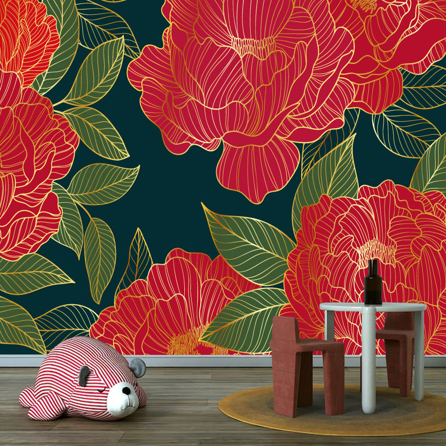 20+ Floral Red Peony Nature Ph - Home Textiles Photos reseña y precio
