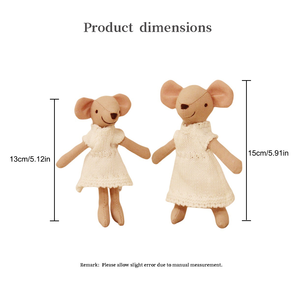 H13/15Cm Fabric Little Mouse w - Home Textiles Today reseña y precio