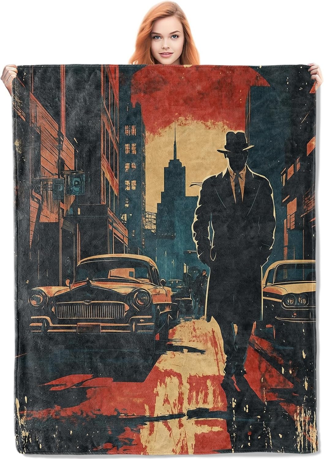 Noir Detective Blanket Gifts f - Home Of Textiles reseña y precio