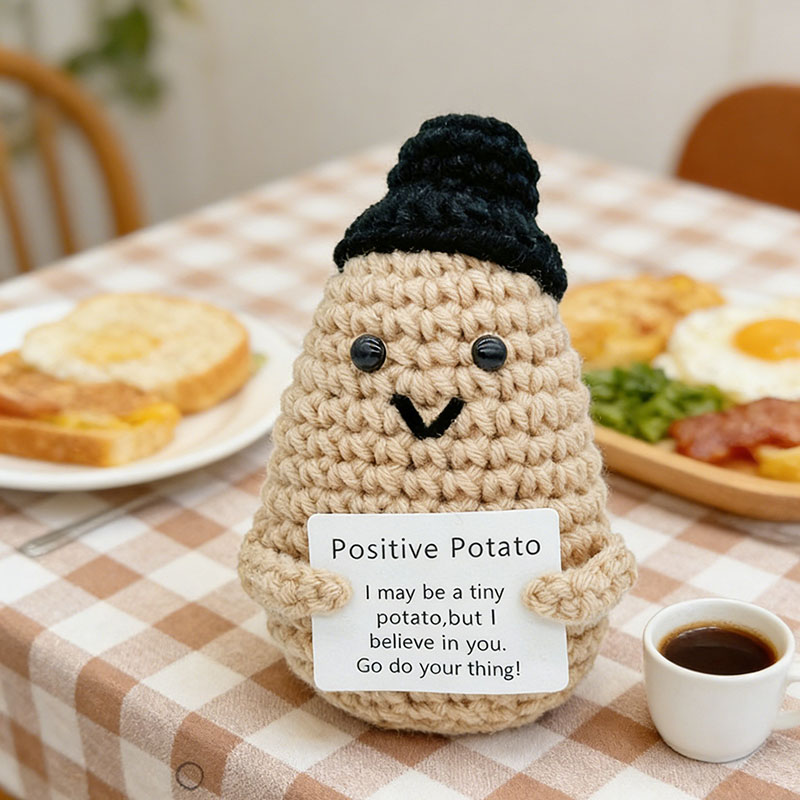 Cute Positive Potato Crochet D - Home Textiles Today reseña y precio