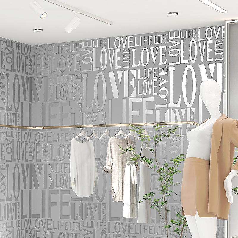 English Letter Wallpaper Cloth - Home Textiles Store reseña y precio