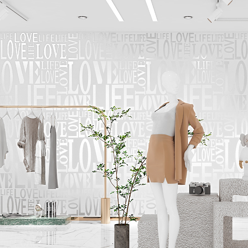 English Letter Wallpaper Cloth - Home Textiles Store reseña y precio
